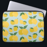 Housse Pour Ordinateur Portable Citron Motif Fruit Rétro Jaune Sur Vert<br><div class="desc">Retro Fruit Print - Motif citron - Jaune sur vert.</div>