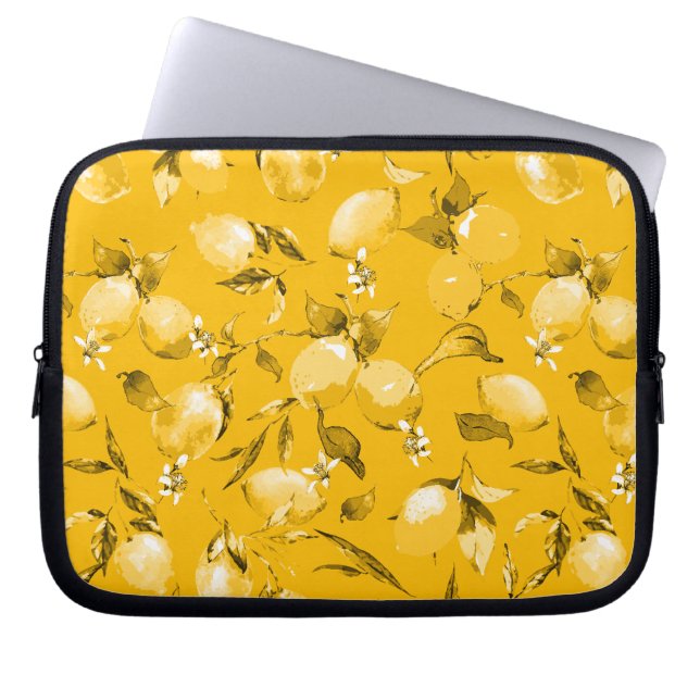Housse Pour Ordinateur Portable citrons aquarelle 10 (Devant)
