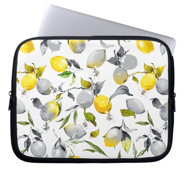 Housse Pour Ordinateur Portable citrons aquarelle 14 (Devant)