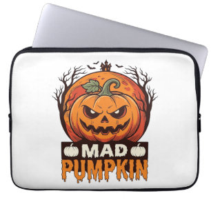 Housse Pour Ordinateur Portable Citrouille Folle Halloween Dessin de Gravure Vinta