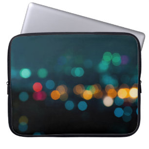 Housse Pour Ordinateur Portable City night light flur bokeh, déconcentré backgroun