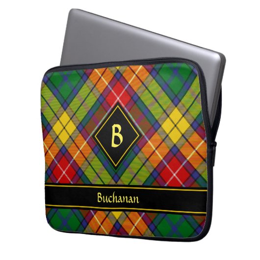 Housse Pour Ordinateur Portable Clan Buchanan Tartan (devant gauche)