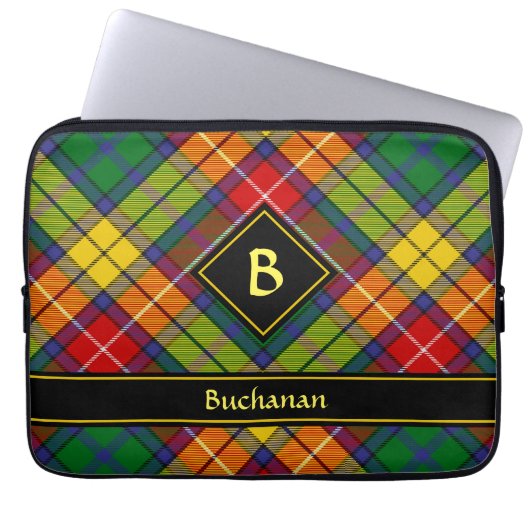 Housse Pour Ordinateur Portable Clan Buchanan Tartan (Devant)