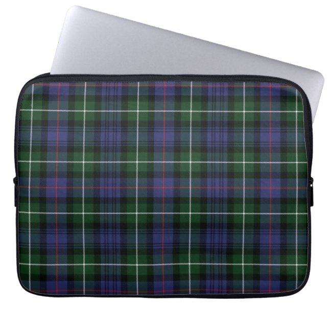Housse Pour Ordinateur Portable Clan Plaid MacKenzie Tartan gris vert violet (Devant)