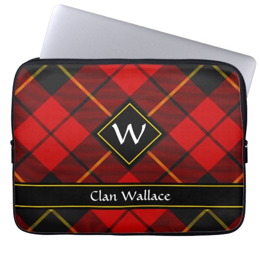 Housse Pour Ordinateur Portable Clan Wallace Tartan Portable (Devant)