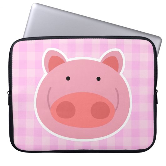 Housse Pour Ordinateur Portable Cochon (Devant)