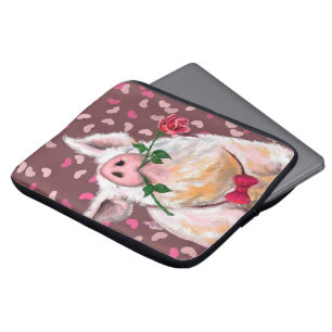 Housse Pour Ordinateur Portable Cochon de souris - Romantique - drôle