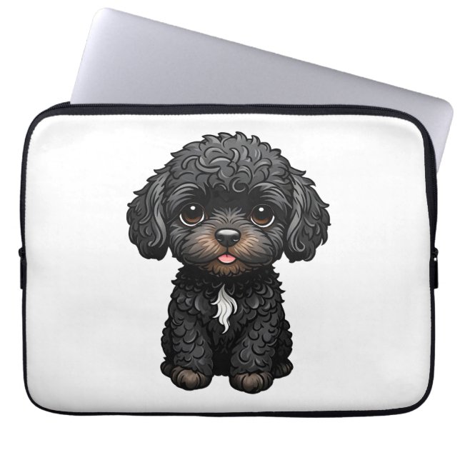 Housse Pour Ordinateur Portable Cockapoo noir (Devant)