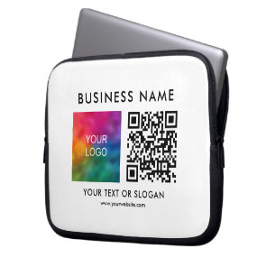 Housse Pour Ordinateur Portable Code QR Télécharger le logo de l'entreprise Ici Mo