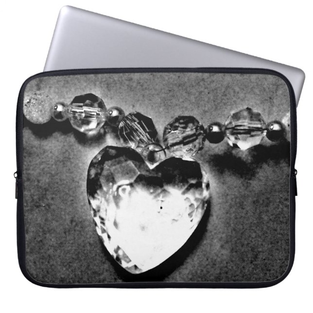 Housse Pour Ordinateur Portable Coeur cristal (Devant)