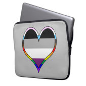 Housse Pour Ordinateur Portable Coeur de la Fierté d'As (devant gauche)