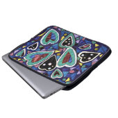 Housse Pour Ordinateur Portable Coeurs bleus (Devant bas)