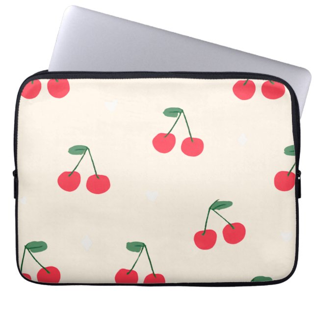 Housse Pour Ordinateur Portable Cœurs de cerise pour adolescentes (Devant)