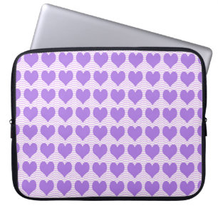 Housse Pour Ordinateur Portable Coeurs pourpres