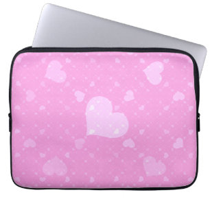 Housse Pour Ordinateur Portable Coeurs roses avec amour