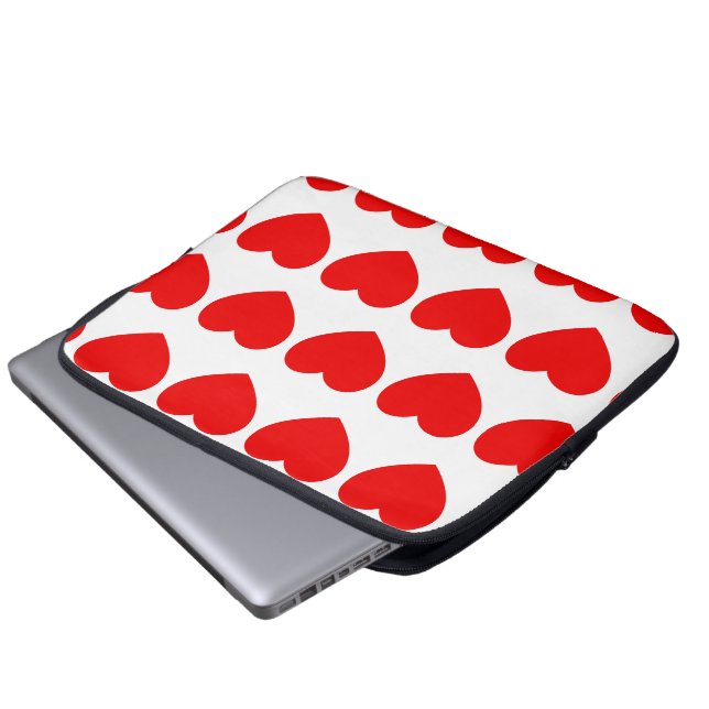 Housse Pour Ordinateur Portable Coeurs rouges (Devant bas)