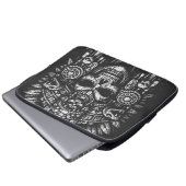 Housse Pour Ordinateur Portable Coiffe de crâne aztèque par BurnsInHell (Devant bas)