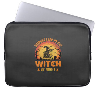 Housse Pour Ordinateur Portable Coiffeur de jour Sorcière de nuit Design Halloween