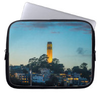 Housse pour ordinateur portable Coit Tower | Art d