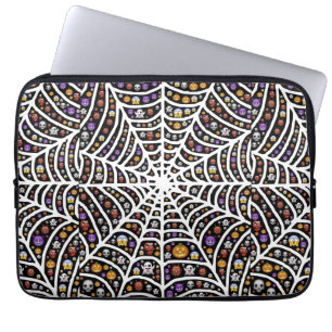 Housse Pour Ordinateur Portable Collage Cobweb Éffrayant effrayant