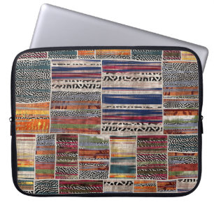 Housse Pour Ordinateur Portable Collage de patchwork : motif de courtepointe mixte