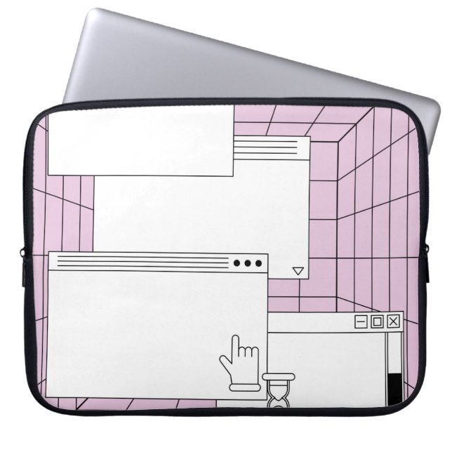 Housse Pour Ordinateur Portable Collage des éléments de l'interface utilisateur. C (Devant)