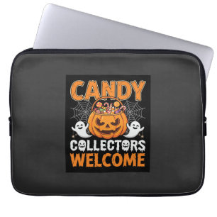 Housse Pour Ordinateur Portable Collecteurs de bonbons Halloween Bienvenue Citroui