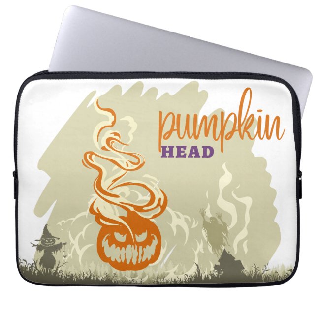 Housse Pour Ordinateur Portable Collection de timbres d'Halloween "Pumpkinhead" (Devant)