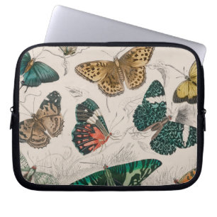 Housse Pour Ordinateur Portable collection papillon aquarelle antique art beurre