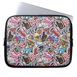 Housse Pour Ordinateur Portable College Dynamic Art Urban Graffiti motif