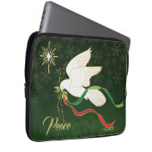 Housse Pour Ordinateur Portable Colombe blanche répandant la paix (Devant droit)