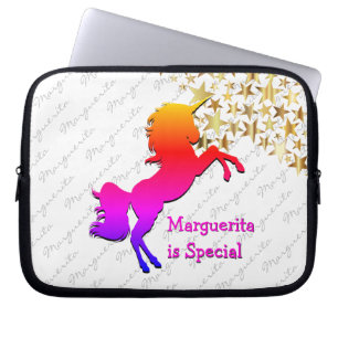 Housse Pour Ordinateur Portable Coloré étoiles UNICORN Keepsaké personnalisé