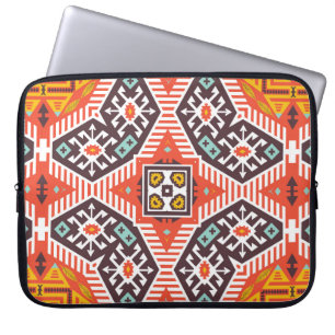 Housse Pour Ordinateur Portable Coloré tribal ethnique sans couture motif