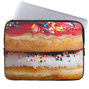 Housse Pour Ordinateur Portable Colorée Assortie Saupoudrer Chocolat Douce Donuts
