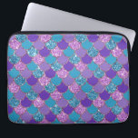 Housse Pour Ordinateur Portable Colorful mermaid scales pattern<br><div class="desc">Colorful glittery mermaid scales geometric pattern.</div>