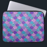 Housse Pour Ordinateur Portable Colorful mermaid scales pattern<br><div class="desc">Colorful glittery mermaid scales geometric pattern.</div>