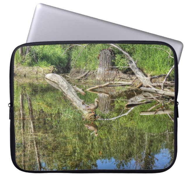 Housse Pour Ordinateur Portable Colvert sur étang (Devant)