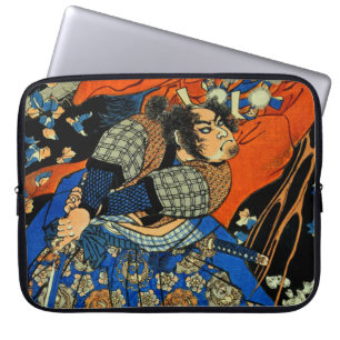 HOUSSE POUR ORDINATEUR PORTABLE COMBAT DE SAMOURAÏ CONTRE UN MONSTRE
