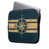 Housse Pour Ordinateur Portable Compas d'explorateur nautique (devant gauche)