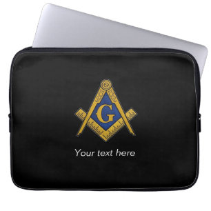 Housse Pour Ordinateur Portable Compass Carré maçonnique Freemason