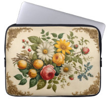 Composition de fleurs vintage sur parchemin