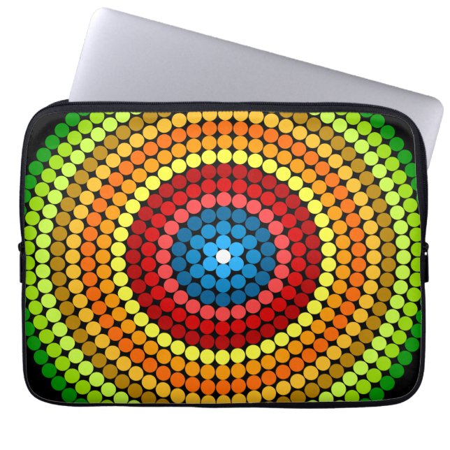 Housse Pour Ordinateur Portable Conception d'art mandala abstrait pointillé-65904 (Devant)