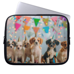 Housse Pour Ordinateur Portable Conception de célébration d'anniversaire de chiots