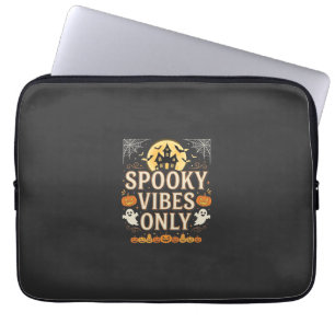 Housse Pour Ordinateur Portable Conception de château fantôme Halloween Vibes Somb