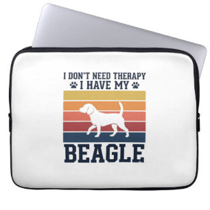 Housse Pour Ordinateur Portable Conception de chemise de thérapie pour chien Beagl