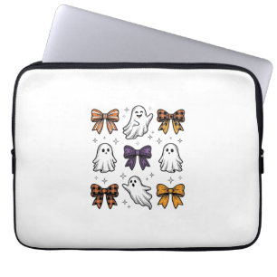 Housse Pour Ordinateur Portable Conception de chemise fantômes et nœuds Halloween