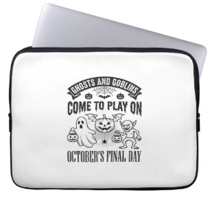Housse Pour Ordinateur Portable Conception de chemise Halloween Fantômes et Gobeli