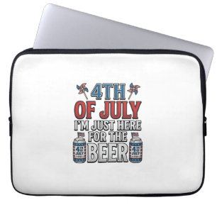 Housse Pour Ordinateur Portable Conception de chemise patriotique vintage de bière