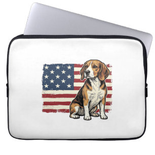 Housse Pour Ordinateur Portable Conception de chemise pour chien de drapeau patrio