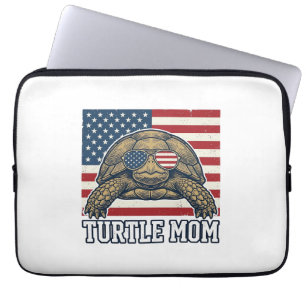 Housse Pour Ordinateur Portable Conception de chemise pour maman tortue patriotiqu
